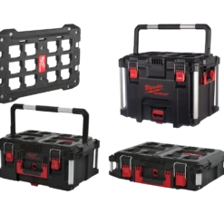 Milwaukee Packout™ sæt bilpakke 1 m/monteringsplade, 2 kufferter og trolley