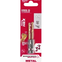 Milwaukee Red Hex shockwave™ HSS-Tin metalbor 3,5 mm