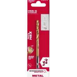 Milwaukee Red Hex shockwave™ HSS-Tin metalbor 6 mm