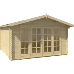 Nils hytte med dobbeltdør og vinduer, 10,12 m²