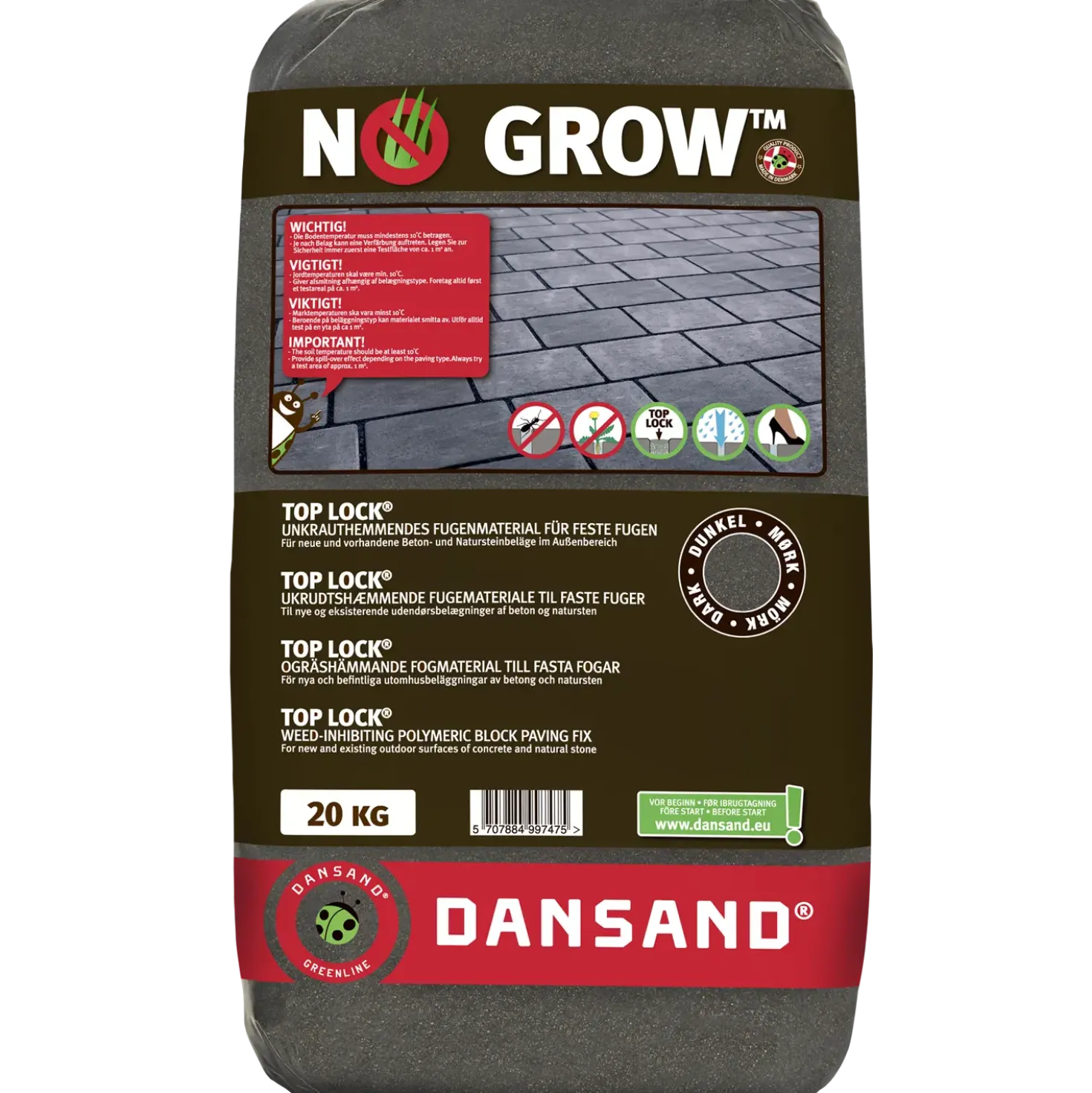 No Grow fugesand 20 kg antracit