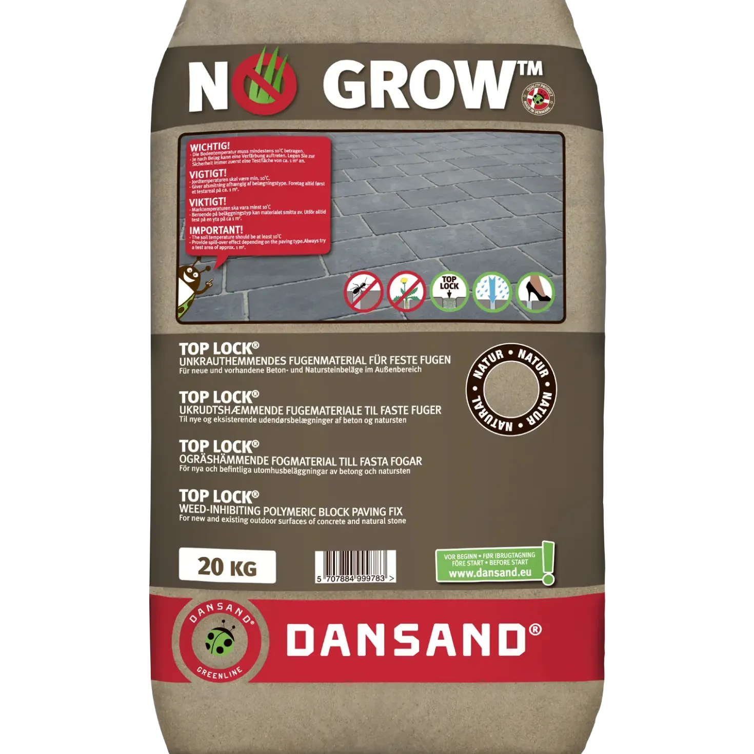 No Grow fugesand 20 kg natur