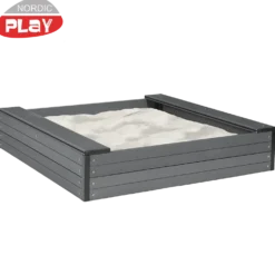 Nordic play sandkasse WPC inkl. 240 kg. sand + net 120x120 cm