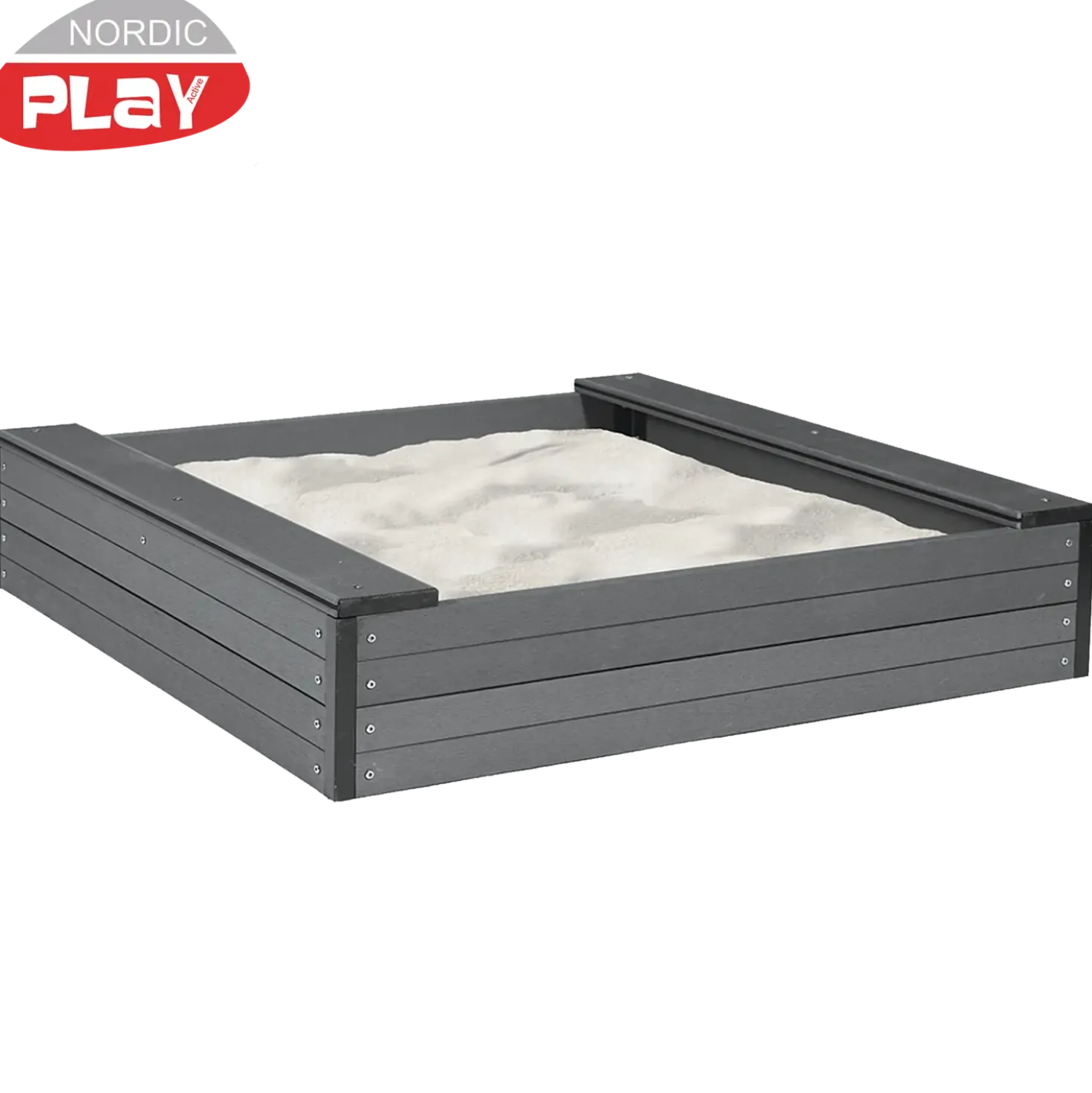 Nordic play sandkasse WPC inkl. 240 kg. sand + net 120x120 cm