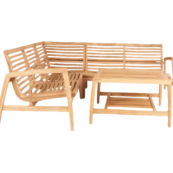 Næsby hjørnesofa teak