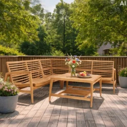 Næsby hjørnesofa teak