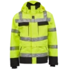 Ocean Åbo Stretch vandtæt arbejdsjakke herre hi-vis gul/sort str. M