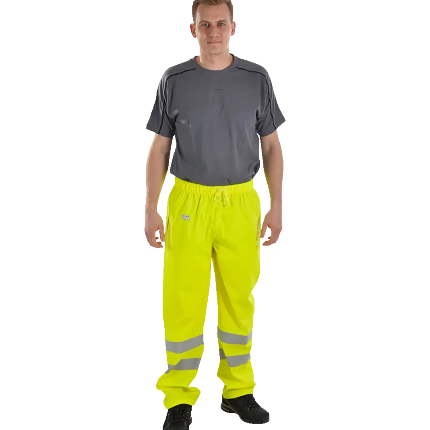 Ocean Comfort Stretch regnbukser med refleks gul str. M