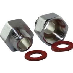 Overgangssæt t/armaturslange 1/2"x3/8" krom