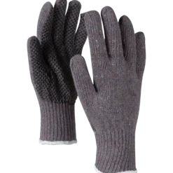 OX-ON 13300 Knitted Comfort grå handske m/sorte dotter str. CE10
