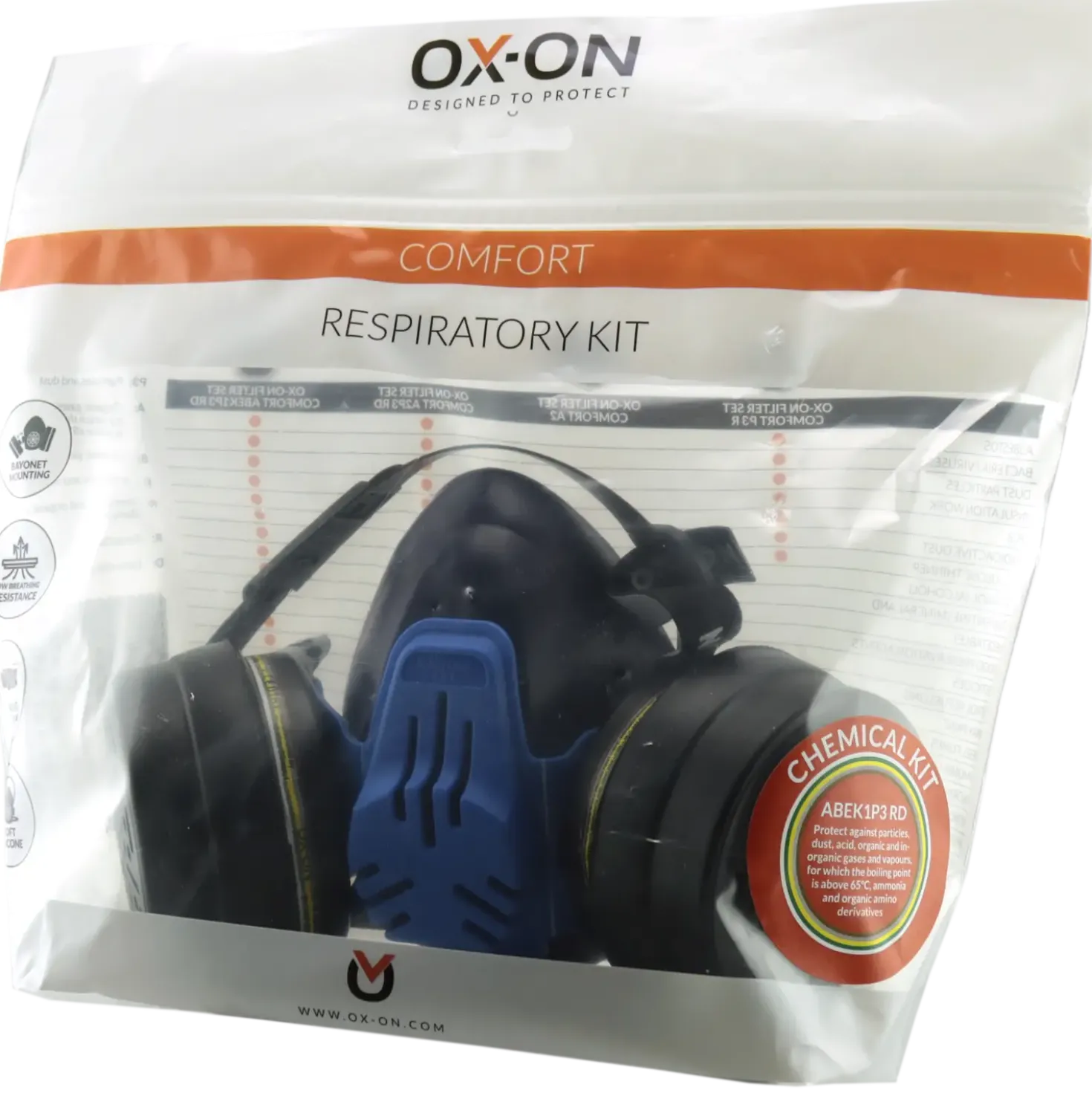 OX-ON åndedræts kit chemical comfort ABEK1P3 R