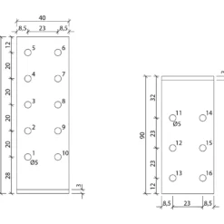 Paslode vinkelbeslag Type-1 40x90x3x120 mm