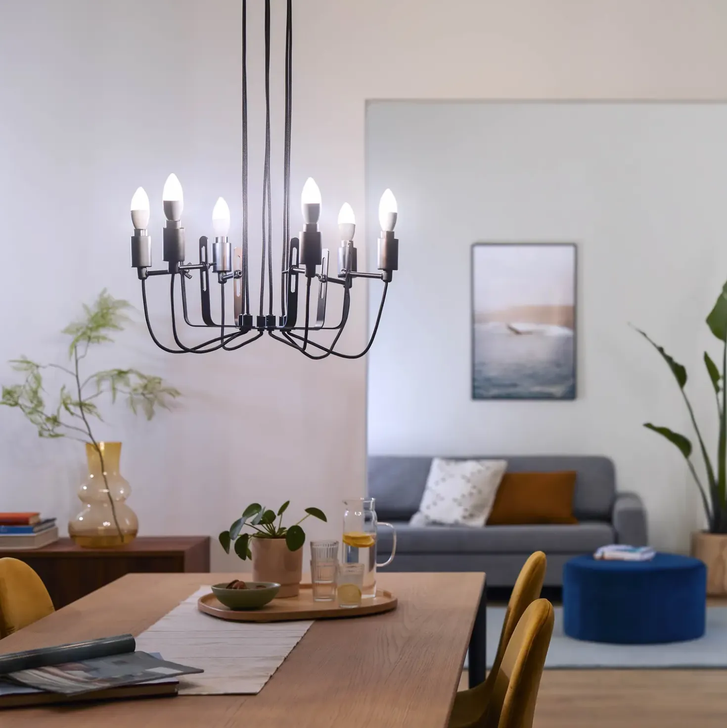 Philips Smart WiZ white LED pære E14 4,6W kerte mat