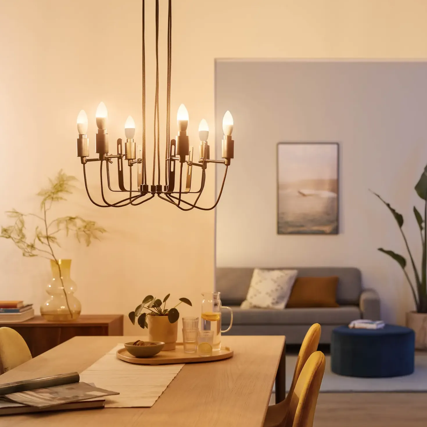 Philips Smart WiZ white LED pære E14 4,6W kerte mat
