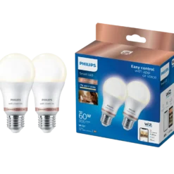 Philips Smart WiZ white LED pærer E27 8,5W standard mat 2 stk