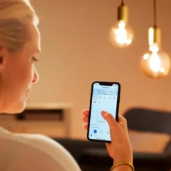 Philips Smart WiZ white LED pære E27 6,7W mega globe guld