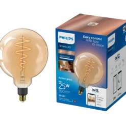 Philips Smart WiZ white LED pære E27 6,7W mega globe guld