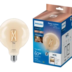 Philips Smart WiZ white LED pære E27 6,7W stor globe klar