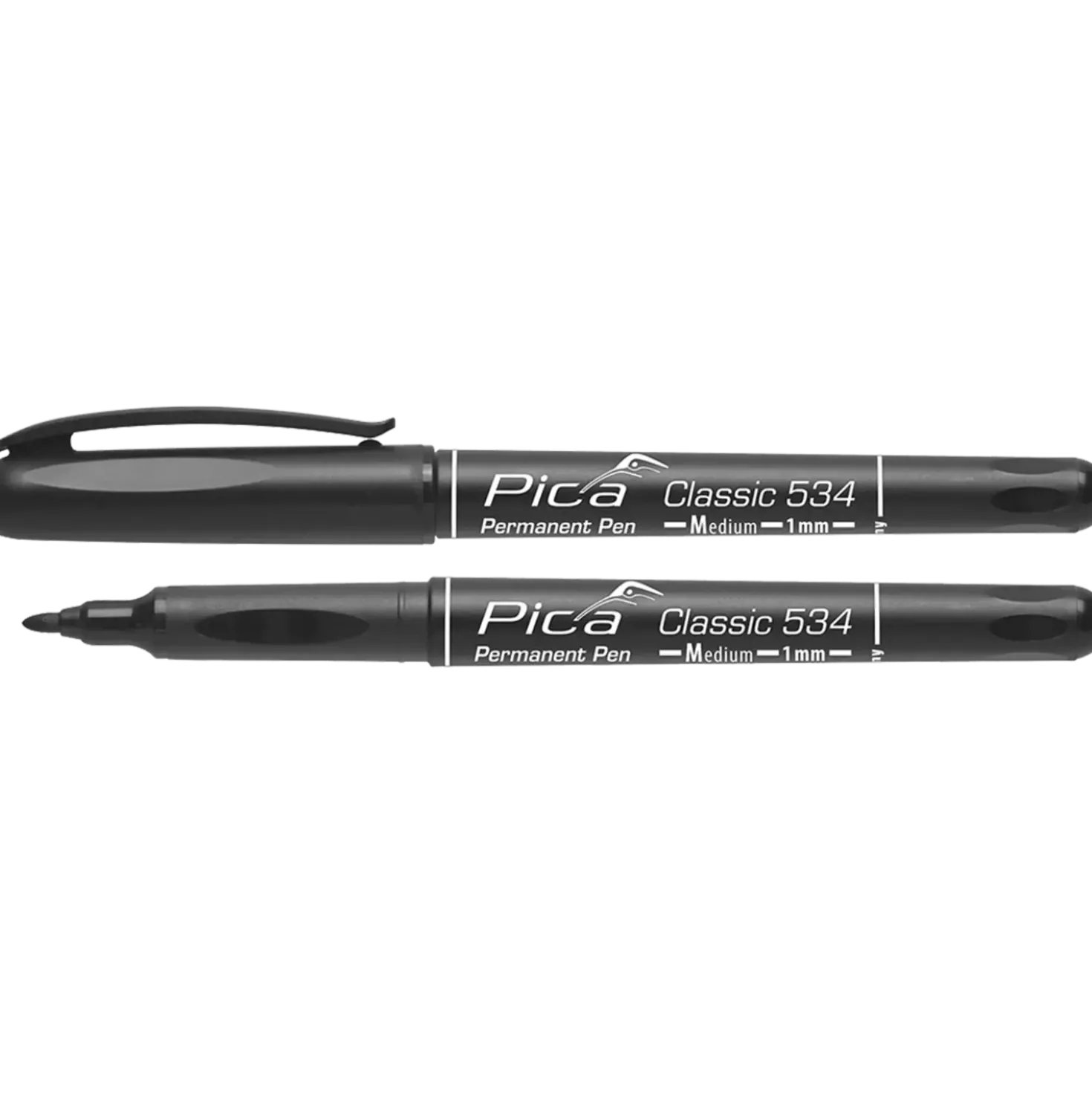Pica classic permanent marker dry rund spids 1 mm sort