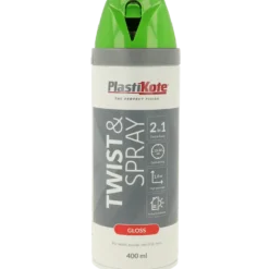 Plasti-Kote twist spraymaling 400 ml blank grøn