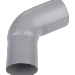 Plastmo bøjning 75 mm, 60° grå