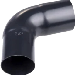Plastmo bøjning 75° 75 mm sort