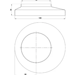 Plastmo brøndkrave zink 75/130 mm