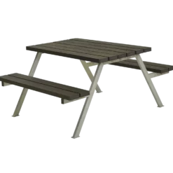 PLUS Alpha bord/bænkesæt 118 cm RePlast Sort