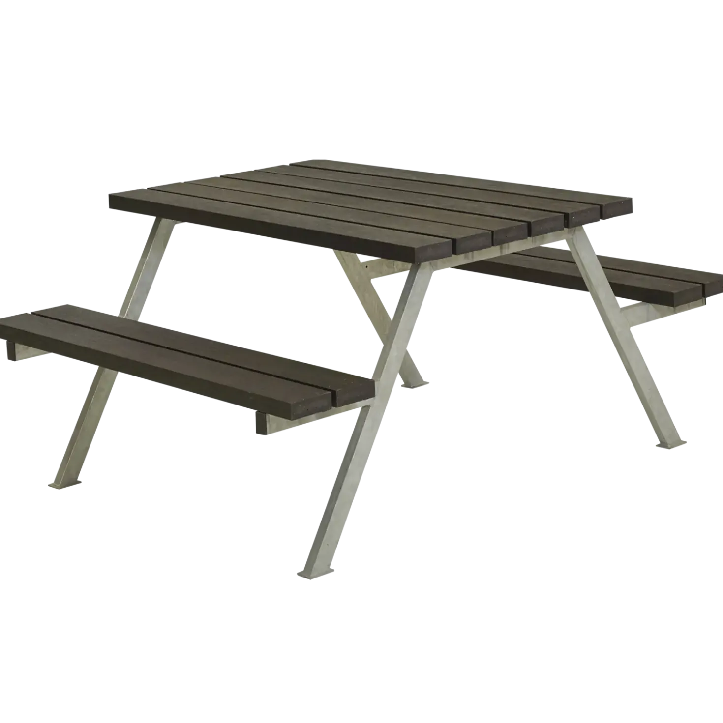 PLUS Alpha bord/bænkesæt 118 cm RePlast Sort