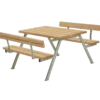 Plus Alpha Bord/Bænkesæt m/2 ryglæn 118 cm ThermoWood®