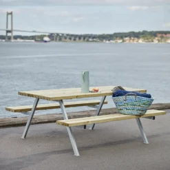 Plus Alpha bord- og bænkesæt trykimprægneret, 118 cm