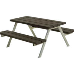 PLUS Alpha Junior Bord/Bænkesæt 118 cm RePlast Sort