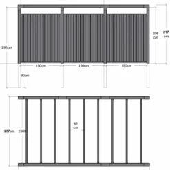 PLUS Arcade pergola m/Noor hegn model 6
