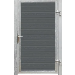 PLUS Artura komposit enkeltlåge 115×175 cm højrehængt m/stolper til nedstøbning