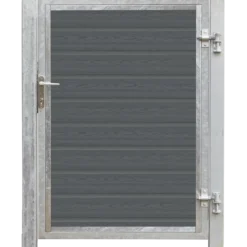 PLUS Artura komposit enkeltlåge 115×135 cm højrehængt m/stolper til nedstøbning