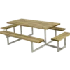 Plus Basic bord/bænkesæt med 2 påbygninger 260 cm trykimp