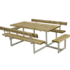 Plus Basic bord/bænkesæt med 2 ryglæn og påbygninger 260 cm trykimp