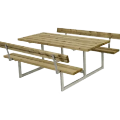 Plus Basic bord/bænkesæt med 2 ryglæn 177 cm trykimp
