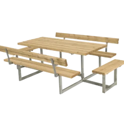 Plus Basic Bord/Bænkesæt m/2 ryglæn og 2 påbygninger 260 cm ThermoWood®
