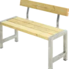 Plus Café plankebænk med 1 ryglæn 127 cm trykimp