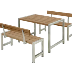 PLUS Café plankesæt m/2 ryglæn 127 cm ThermoWood®