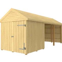 Plus Classic Multi Havehus 14,5 m² 3 moduler m/enkeltdør og åben front