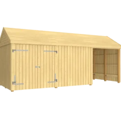 Plus Classic Multi Havehus 14,5 m² 3 moduler m/dobbeltdør og åben/lukket front