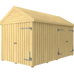 Plus Classic Multi Havehus 10 m² 2 moduler m/enkelt og dobbeltdør inkl. tagpap/alulister/H-stolpefødder