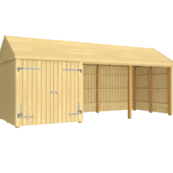Plus Classic Multi Havehus 14,5 m² 3 moduler m/dobbeltdør og åben front
