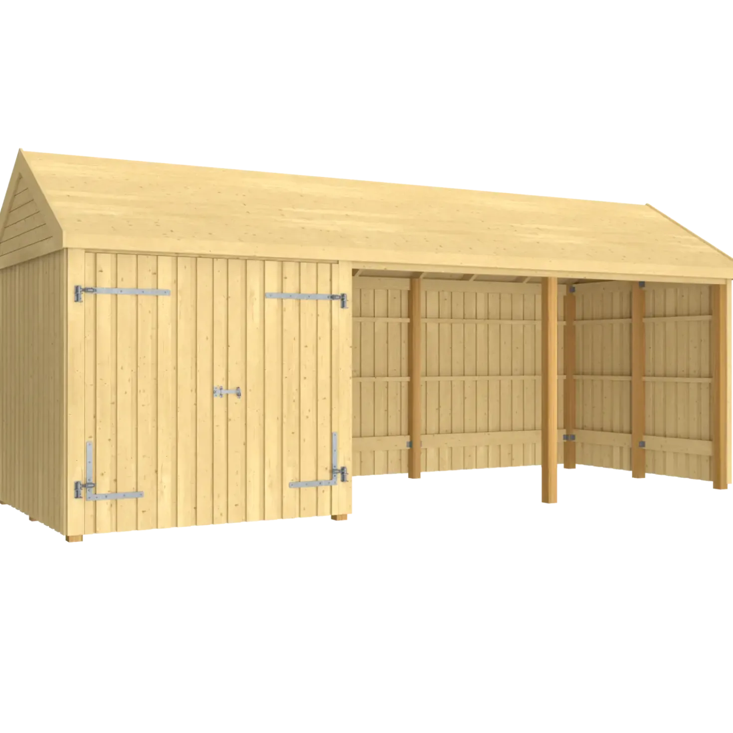 Plus Classic Multi Havehus 14,5 m² 3 moduler m/dobbeltdør og åben front