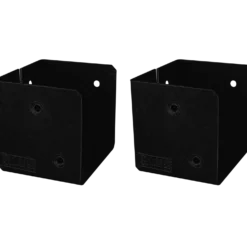 PLUS Cubic bjælkebeslag til 9×9 cm stolper sort 2 stk