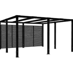 Plus Cubic Pergola 3 moduler med tokyo hegn sort