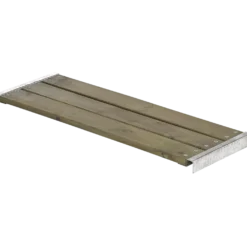 Plus Cubic/PIPE bænk inkl. beslag 120 cm gråbrun