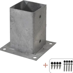Plus Cubic Stolpefod 9x9 cm stolper til fundament m/skruer
